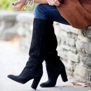 Sam Edelman Caprice Slouch black suede boots